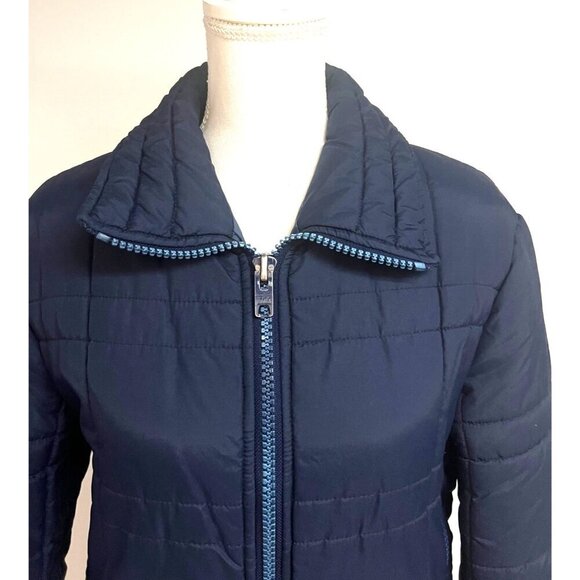 Ossi Ski Wear Mens Vintage Navy Blue Puffer Zip Up Jacket Small Medium Pockets - Picture 6 of 10